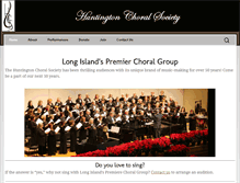 Tablet Screenshot of huntingtonchoralsociety.org